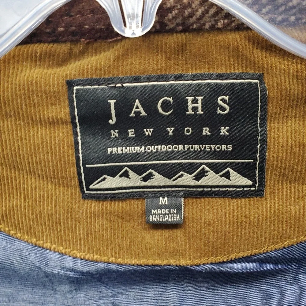 Jachs Chunky Flannel Shacket Mens Medium Multi Plaid Long Sleeve Vented Collared